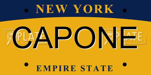 CAPONE New York License Plate