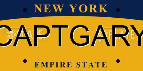 CAPTGARY New York License Plate