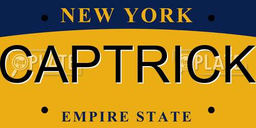 CAPTRICK New York License Plate