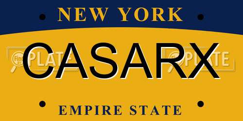 CASARX New York License Plate