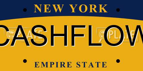 CASHFLOW New York License Plate