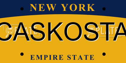 CASKOSTA New York License Plate
