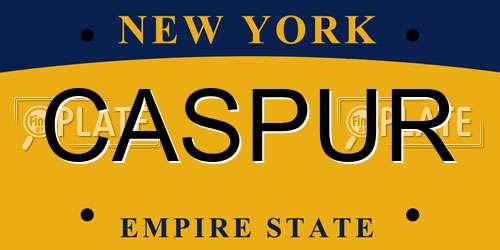 CASPUR New York License Plate