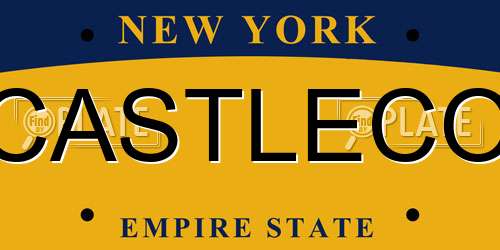 CASTLECO New York License Plate