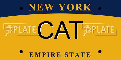 CAT New York License Plate
