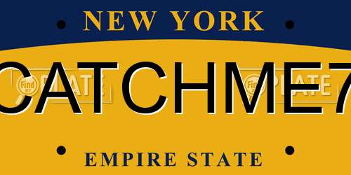 CATCHME7 New York License Plate