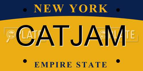 CATJAM New York License Plate