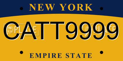 CATT9999 New York License Plate