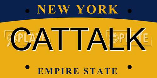 CATTALK New York License Plate
