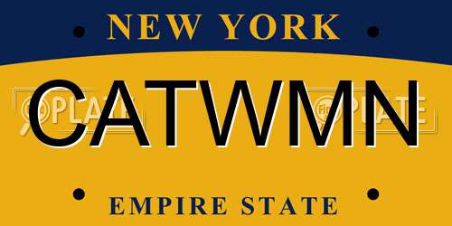 CATWMN New York License Plate