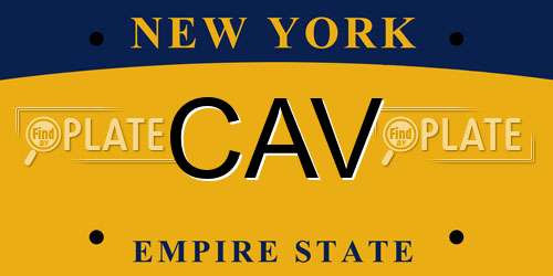 CAV New York License Plate