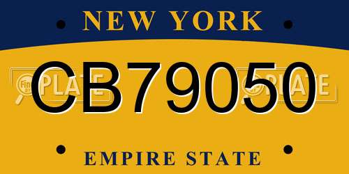 CB79050 New York License Plate