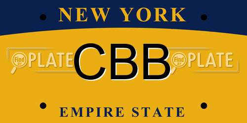 CBB New York License Plate