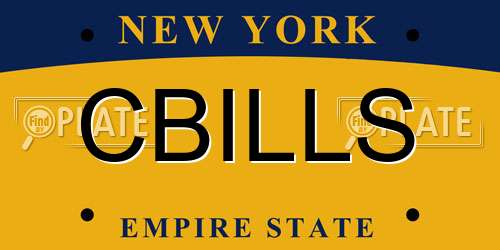 CBILLS New York License Plate