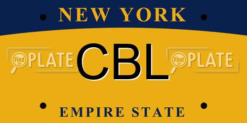 CBL New York License Plate