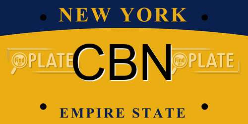 CBN New York License Plate