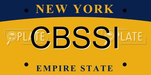CBSSI New York License Plate