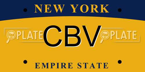 CBV New York License Plate