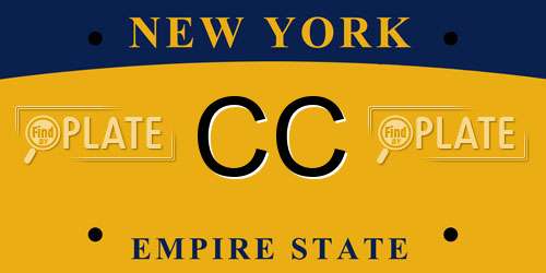 CC New York License Plate