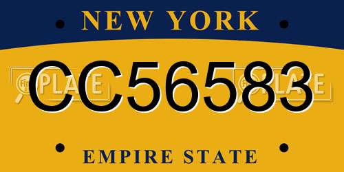 CC56583 New York License Plate