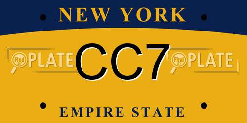 CC7 New York License Plate