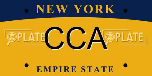 CCA New York License Plate