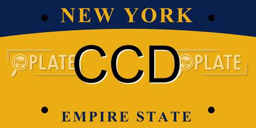 CCD New York License Plate