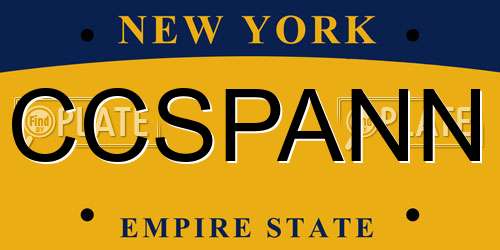 CCSPANN New York License Plate