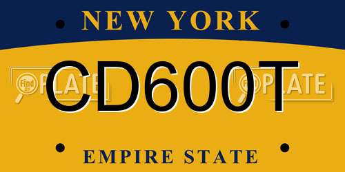 CD600T New York License Plate
