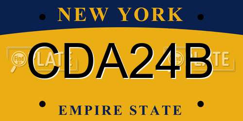 CDA24B New York License Plate
