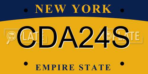 CDA24S New York License Plate