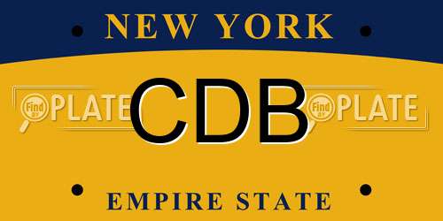 CDB New York License Plate