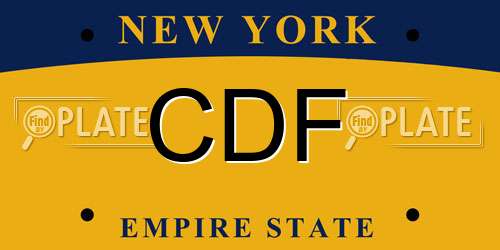 CDF New York License Plate
