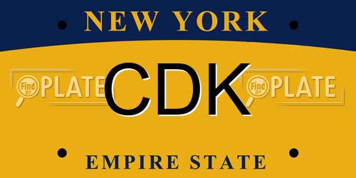 CDK New York License Plate