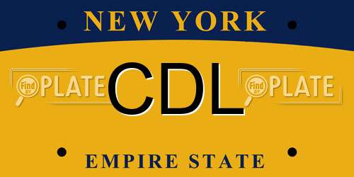 CDL New York License Plate