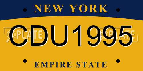CDU1995 New York License Plate