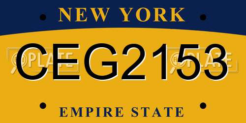 CEG2153 New York License Plate