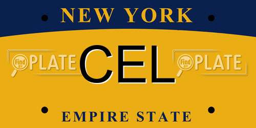 CEL New York License Plate