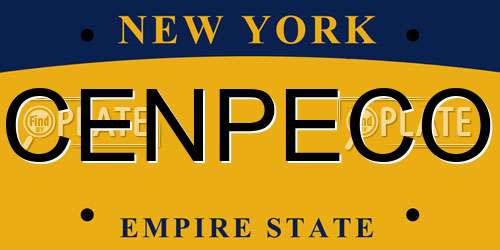 CENPECO New York License Plate