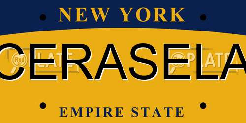 CERASELA New York License Plate