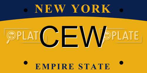 CEW New York License Plate