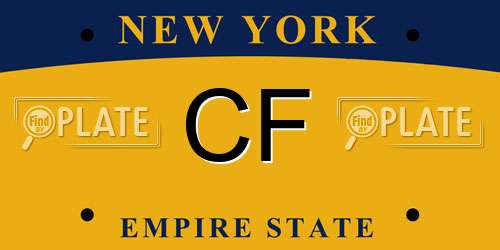 CF New York License Plate
