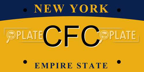 CFC New York License Plate