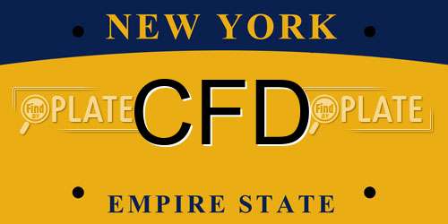 CFD New York License Plate