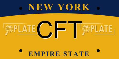 CFT New York License Plate