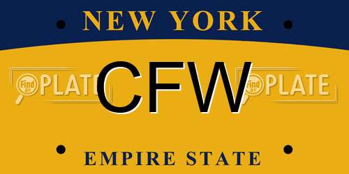 CFW New York License Plate