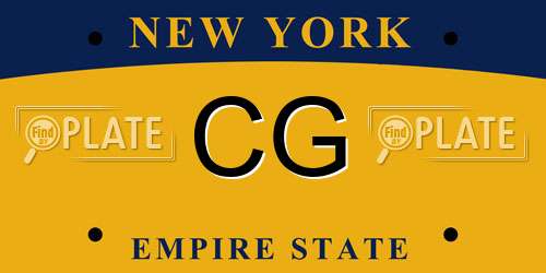 CG New York License Plate