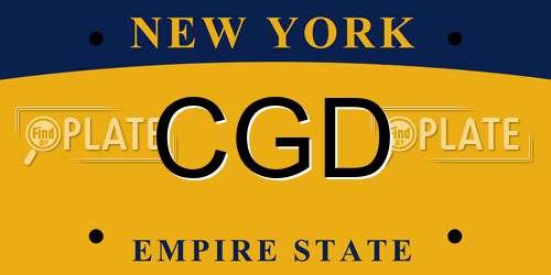 CGD New York License Plate