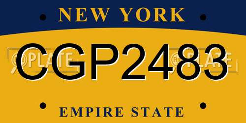 CGP2483 New York License Plate