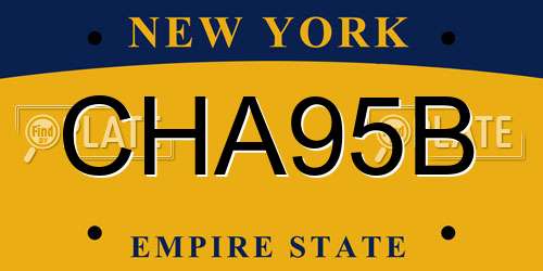 CHA95B New York License Plate